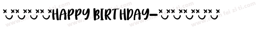 童年字体HAPPY BIRTHDAY字体转换